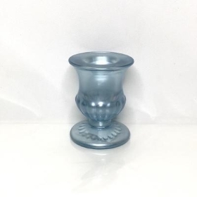 Blue Round Candlestick 6cm