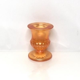 Orange Round Candlestick 6cm