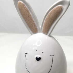 White Ceramic Bunny Decoration 18cm