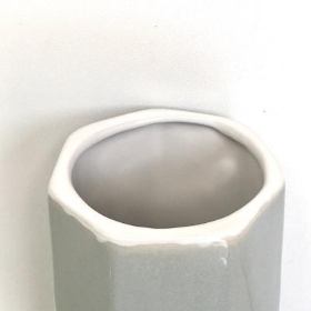 Grey Diamond Ceramic Vase 18.5cm