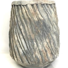 Granite Concrete Twist Vase 22cm