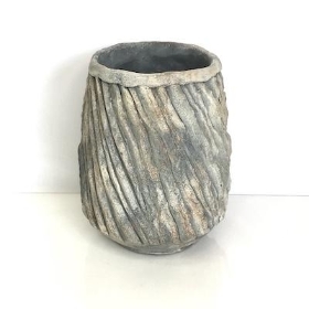 Granite Concrete Twist Vase 22cm