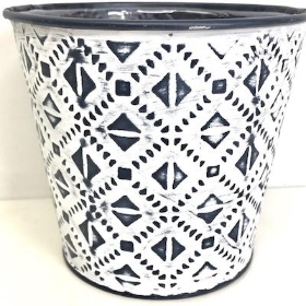 Navy Mosaic Pot 11cm