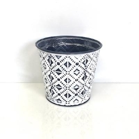 Navy Mosaic Pot 11cm