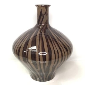 Brown Striped Palermo Vase 45cm