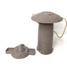 Grey Nut Husk Bird Feeder 22cm