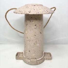 Cream Coffee Husk Bird Feeder 22cm