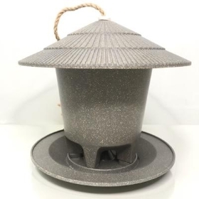 Grey Straw Bird Feeder 29cm