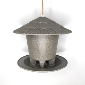 Grey Straw Bird Feeder 29cm