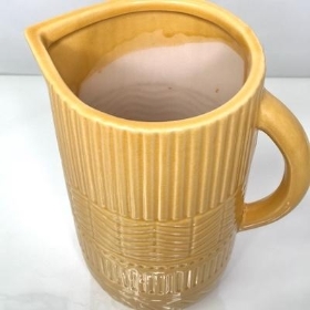 Yellow Patterned Ceramic Jug 27cm