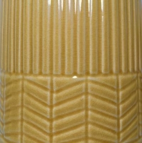 Yellow Patterned Ceramic Jug 27cm