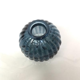 Dark Blue Glass Round Bottle 8.5cm