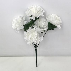 White Carnation Bush 32 cm