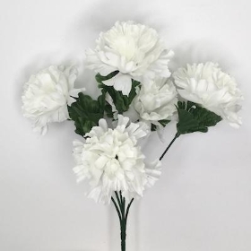 White Carnation Bush 32 cm