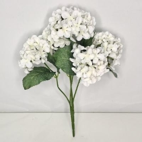 White Hydrangea Bush 41cm