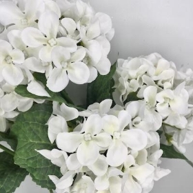 White Hydrangea Bush 41cm