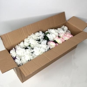 48 x Assorted Carnation Bush 32cm