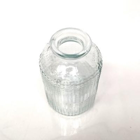 Clear Glass Dimple Vase 10cm