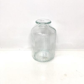 Clear Glass Dimple Vase 10cm