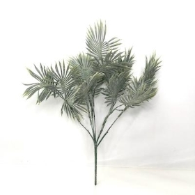 Green Frosted Palm Bush 37cm
