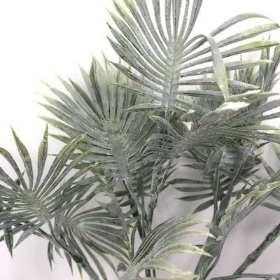 Green Frosted Palm Bush 37cm