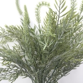 Green Frosted Fern Bush 39cm