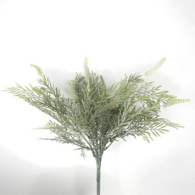 Green Frosted Fern Bush 39cm