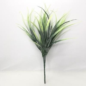 Green Frosted Grass Bush 32cm