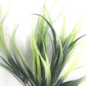 Green Frosted Grass Bush 32cm