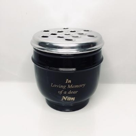 Black Metal In Loving Memory Son Pot 15cm