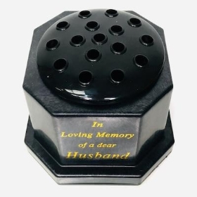 Black In Loving Memory Husband Pot