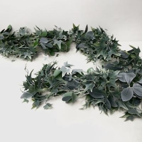 Mixed Grey Foliage Garland 180cm