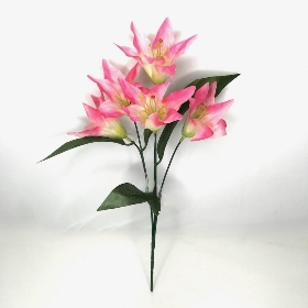 Pink Lily Bush 36cm