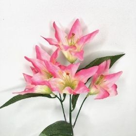 Pink Lily Bush 36cm