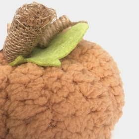Peach Fabric Pumpkin 12cm
