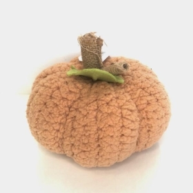 Peach Fabric Pumpkin 12cm