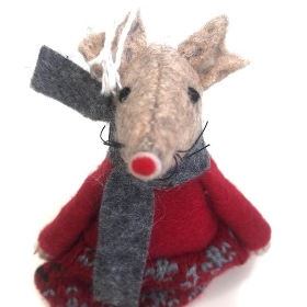 Fabric Mouse Dangle Legs 16cm