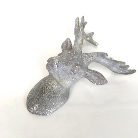 Silver Stag's Head 15cm