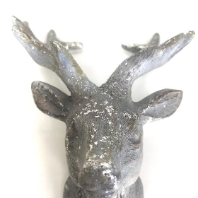 Silver Stag's Head 15cm
