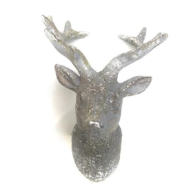 Silver Stag's Head 15cm
