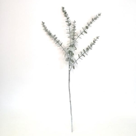 Grey Flocked Eucalyptus 70cm