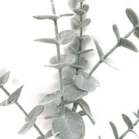 Grey Flocked Eucalyptus 70cm