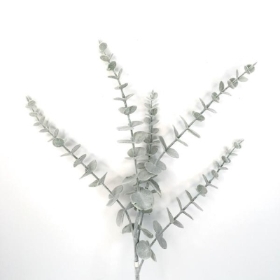 Grey Flocked Eucalyptus 70cm