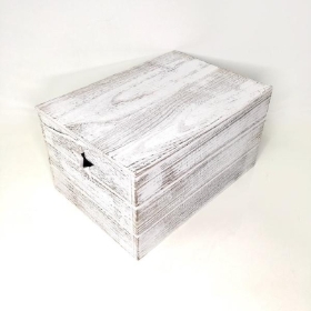 White Vintage Star Box 19cm