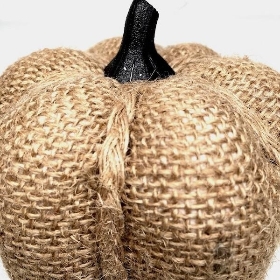 Hessian Pumpkin 9cm