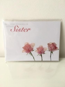 Florist Cards Pink Sister x 6