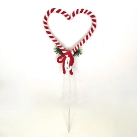Candy Cane Heart 44cm