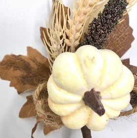 Cream Pumpkin & Wheat Pick 29cm