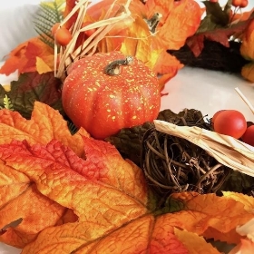 Maple & Pumpkin Wreath 45cm
