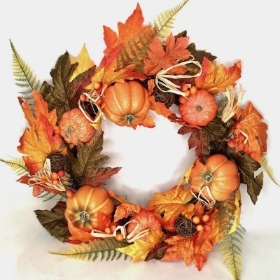 Maple & Pumpkin Wreath 45cm